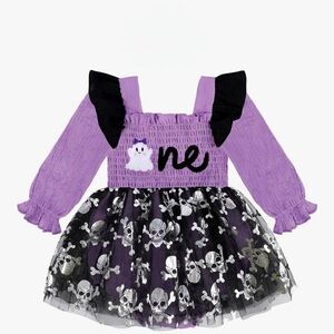 Purple and Black SPOOKY ONE Dress